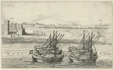 Schepen waarmee de schutterij van Leiden naar Grave is gereisd,  1622