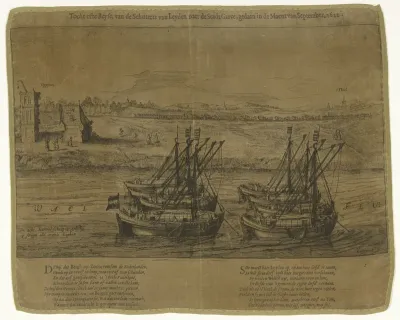 Schepen waarmee de schutterij van Leiden naar Grave is gereisd,  1622