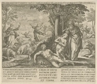 Schepping van Eva: 'ik geloof in God, de almachtige Vader, Schepper van hemel en aarde'