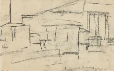 Schets van de oude beurs op de Dam