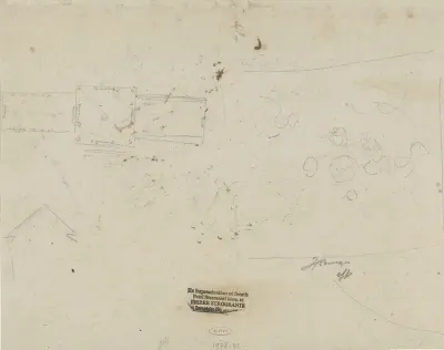 Schets van de plattegrond van het Paviljoen Welgelegen