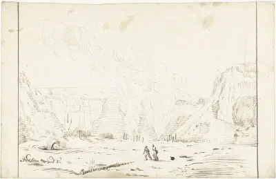 Schets van de Solfatara bij Pozzuoli, buiten Napels