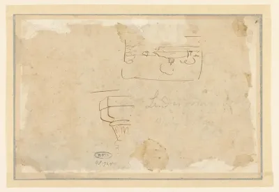 Schets van een compositie en een kapiteel