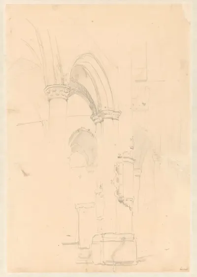 Schets van een kerkinterieur