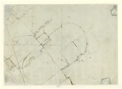 Schets van een plattegrond van een gebouw