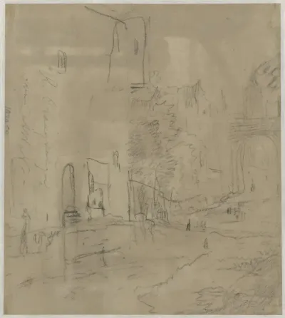 Schets van een stadsgezicht