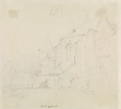 Schets van een stadsgezicht