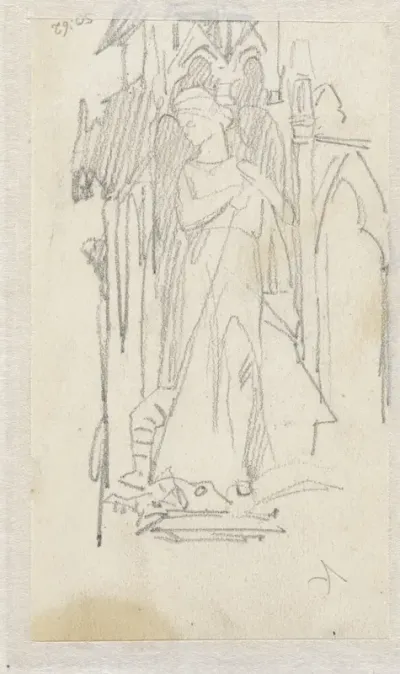 Schets van een standbeeld van H. Joris