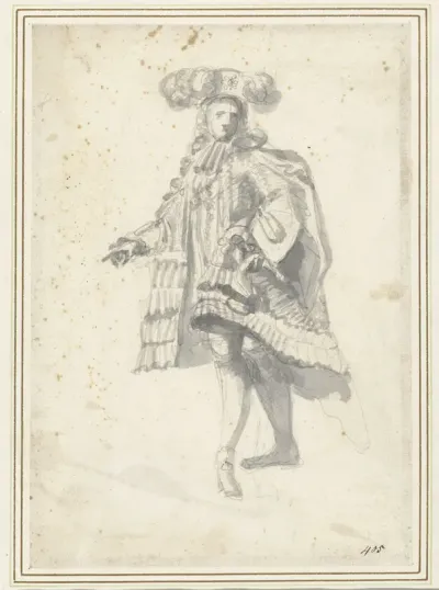 Schets voor de figuur van Willem III (?)