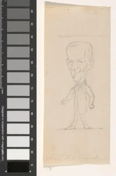Schets voor karikatuur van kamerlid L.W.C. Keuchenius