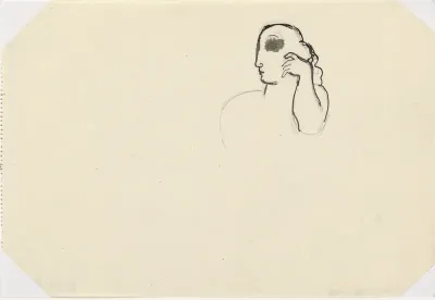 Schets voor 'L'art Hollandais contemporain' van Paul Fierens (baadsters, detail)