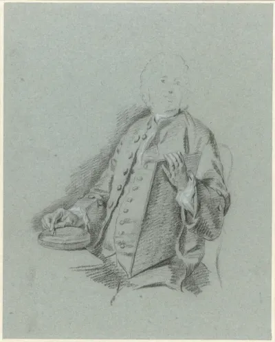 Schets voor portret van Jacob Houbraken