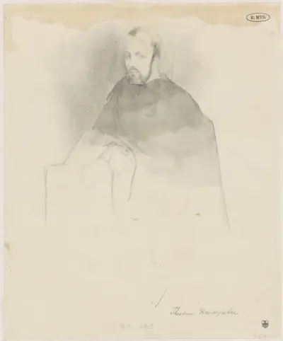 Schets voor portret van Theodorus Hentzepeter