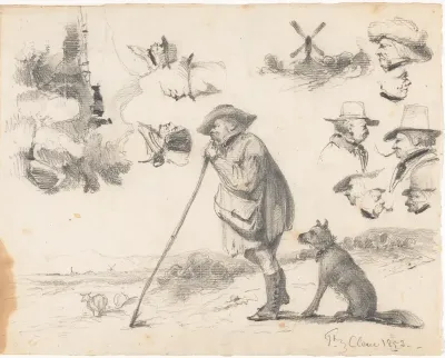 Schetsblad Kleef 1853