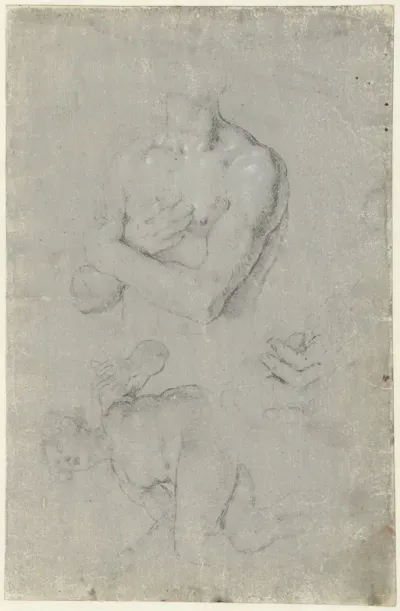 Schetsblad met figuren