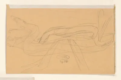 Schetsblad met studie van slangen