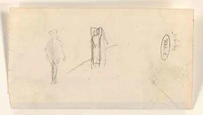 Schetsblad met twee figuren
