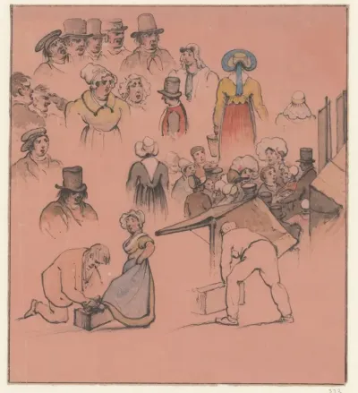 Schetsblad met verschillende stadstypen
