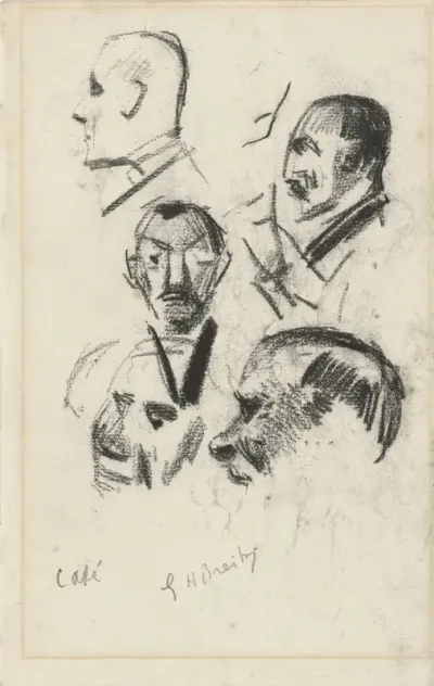 Schetsen van cafébezoekers