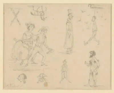 Schetsen van verschillende figuren