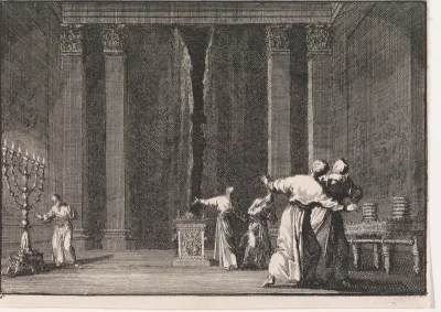 Scheuring van het voorhangsel in de tempel van Jeruzalem