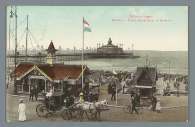 Scheveningen, Gezicht op Strand, Wandelhoofd en Noordzee