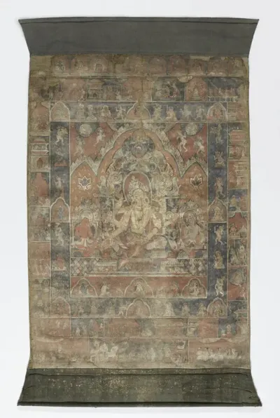 Schildering op doek van Vasudhara