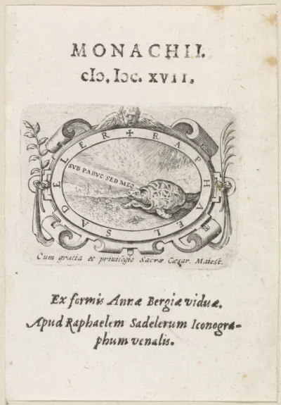 Schildpad in een ovale omlijsting