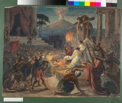Schillers "Bürgschaft" (Vorlage zu einem lebenden Bild anläßlich des Schillerjubiläums 1859)