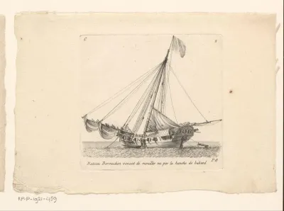 Schip dat voor anker gaat