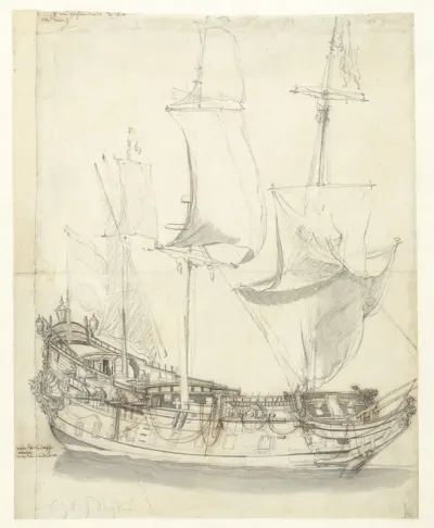 Schip de Princesse Royale van vice-admiraal Witte de With