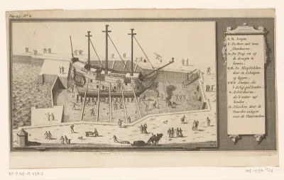 Schip in droogdok te Vlissingen