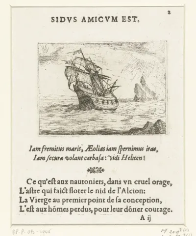 Schip in een storm