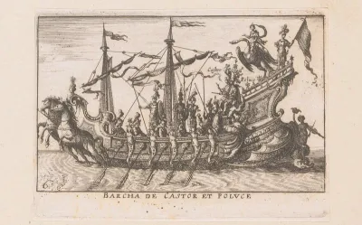 Schip met Castor, Pollux en Leda en de zwaan