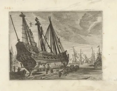 Schip op een scheepswerf