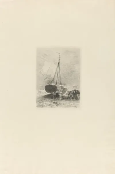 Schip op het droge