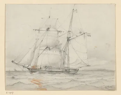 Schip op zee