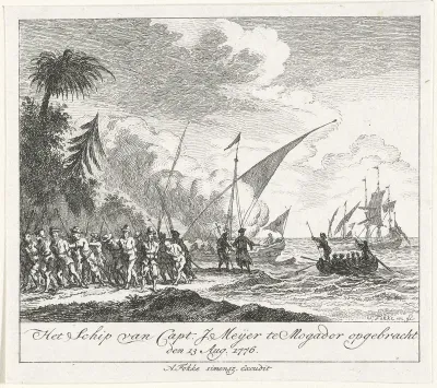 Schip van kapitein J. Meijer te Mogador veroverd, 1776