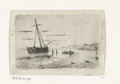 Schip voor de kust