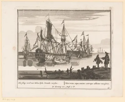 Schip wordt van victualiën voorzien