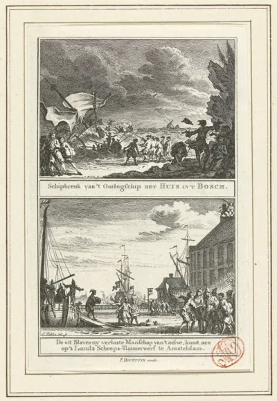 Schipbreuk van het oorlogsschip Huis in 't Bosch voor de kust van Marokko en de terugkeer van de bemanning uit slavernij, 1751-1753