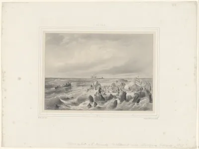 Schipbreuk van het stoomschip Willem I, 1837