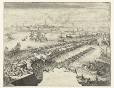 Schipbrug van Parma over de Schelde, 1585