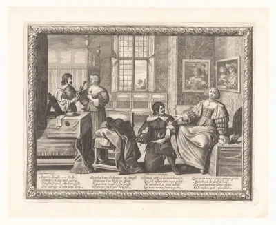 Schoenmaker past een vrouw een schoen