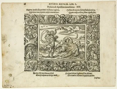 Schöne Figuren auß dem Ovidio (Ovid's Metamorphoses), plate twelve from Woodcuts from Books of the XVI Century