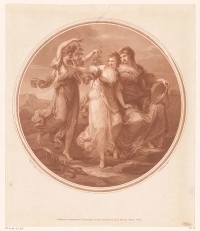 Schoonheid (Bellezza) geadviseerd door Voorzichtigheid (Prudentia), wijst de verleidingen van Dwaasheid (Pazzia) af