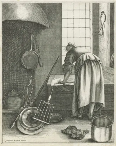 Schoonmakende vrouw