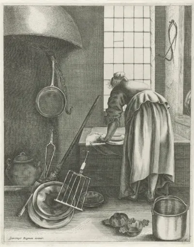 Schoonmakende vrouw