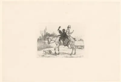 Schoorsteenvegers op een paard
