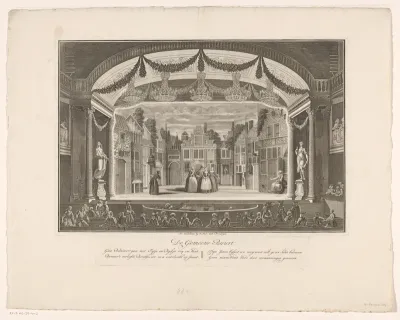 Schouwburg met toneeldecor: De Gemeene Buurt